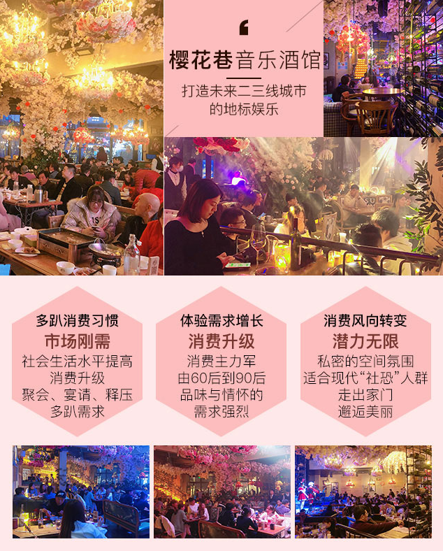 櫻花巷音樂酒館加盟，打造未來二三線城市的地標娛樂